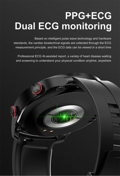 2025 New Outdoor Sports Smart Watch Men GT Series 1.53 inch AMOLED Screen Sports Watch ECG+PPG Health Smartwatch Man For Huawei