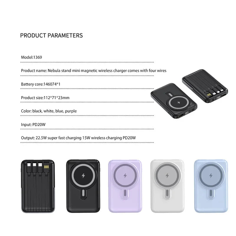 Xiaomi 50000mAh Power Bank Ultra-large Capacity Magnetic Wireless Super Fast Charger Comes With a Charge Cable Power Supply