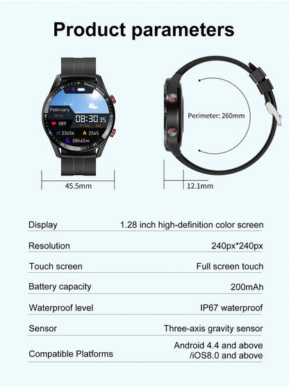 2025 New Outdoor Sports Smart Watch Men GT Series 1.53 inch AMOLED Screen Sports Watch ECG+PPG Health Smartwatch Man For Huawei